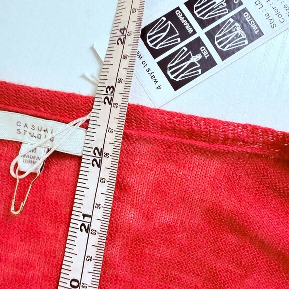 NWT Casual Studio Linen Convertible Cardigan 4-Way Wrap Tie Open Front M - Picture 9 of 9